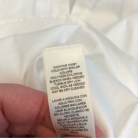 WHBM white button down tie front top size 0 - Picture 14 of 14